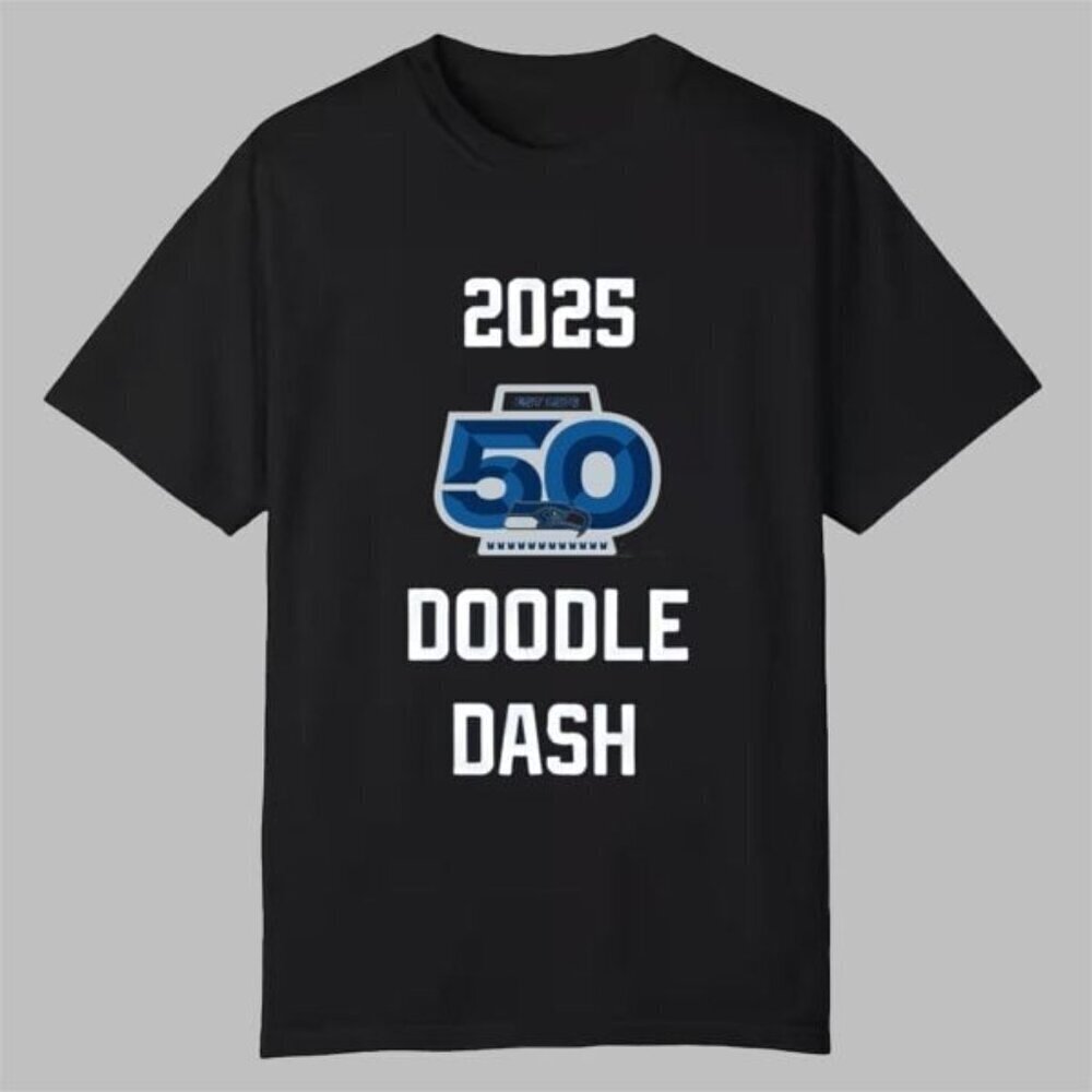 Seattle Seahawks 2025 Doodle Dash T Shirt .